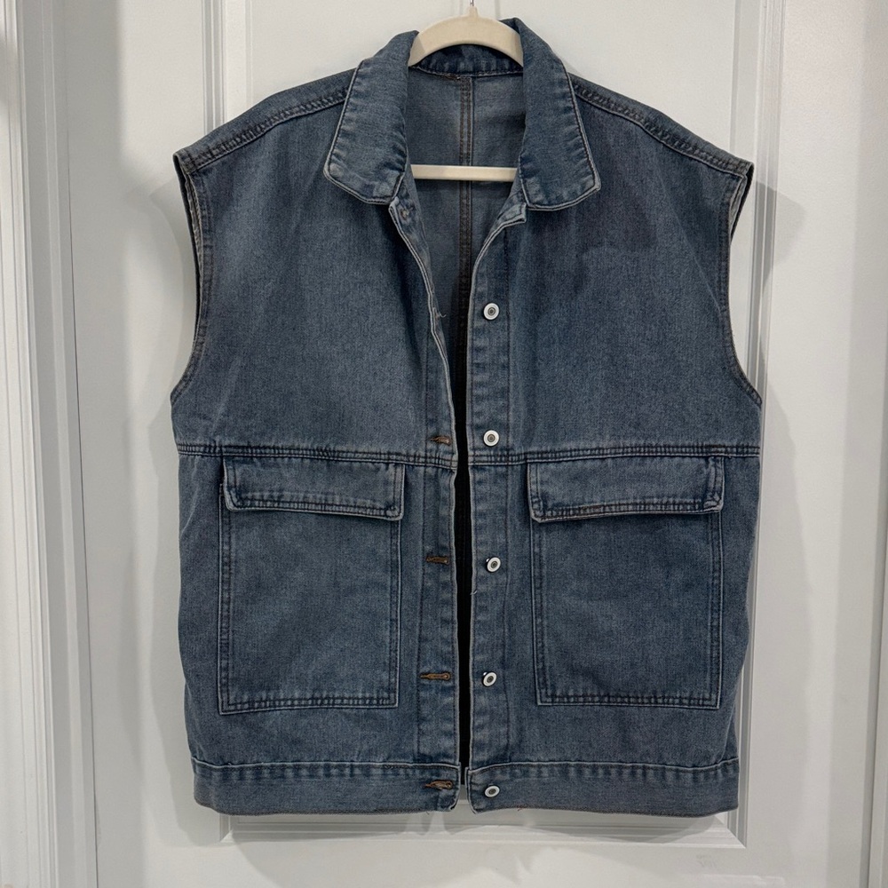 Oversized Denim Vest